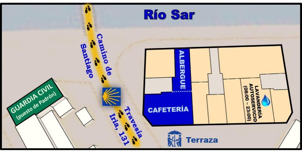 Albergue Cafeteria Rio Sar 패트론 외부 사진